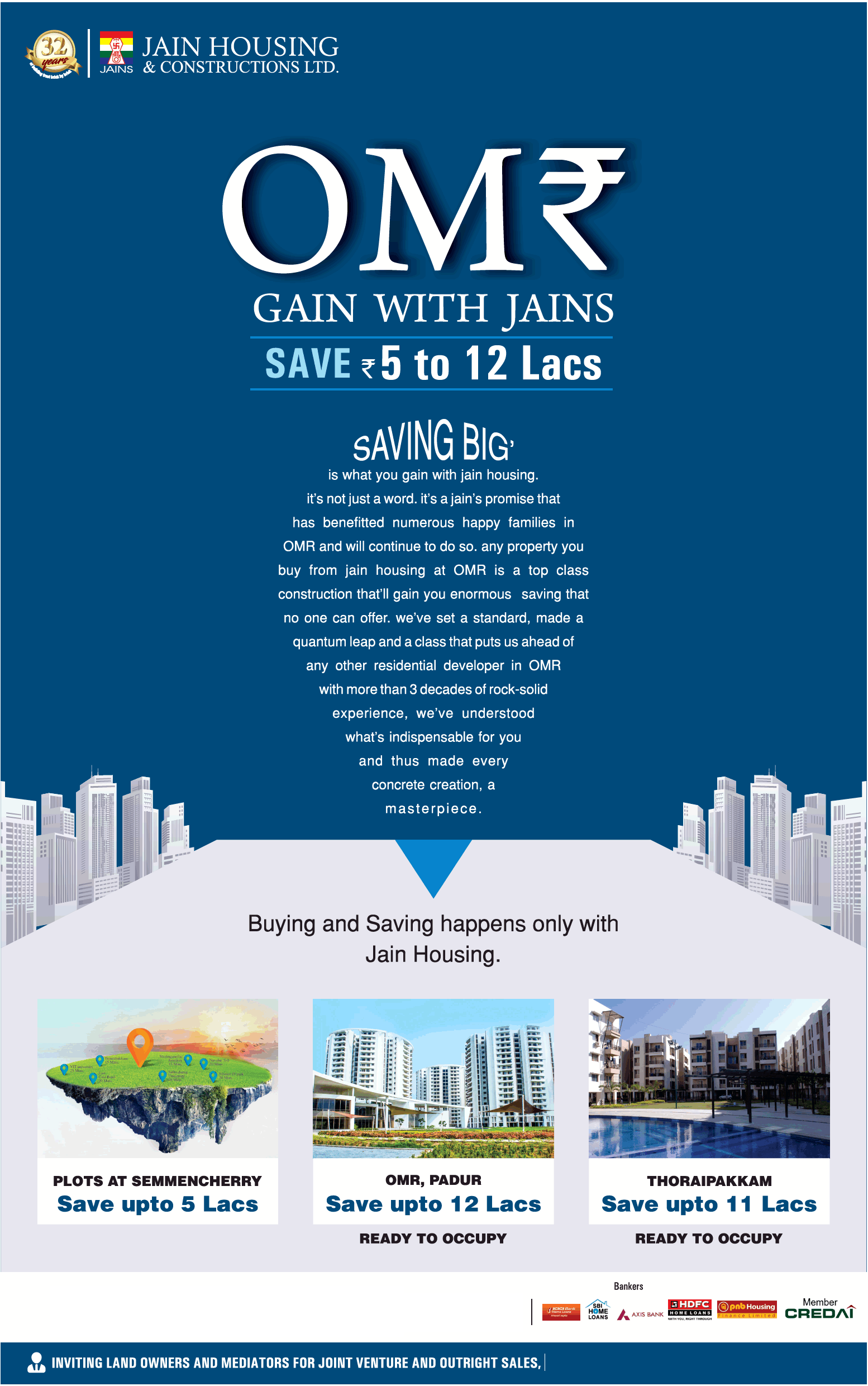 Buying and saving happens only with jain housing in Chennai